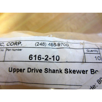 Spiral-Matic 616-2-10 Upper Drive Shank Skewer Body 616210 (Pack of 10)