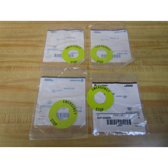 Allen Bradley 800T-X646EM Emergency Stop Legend Plate (Pack of 4)