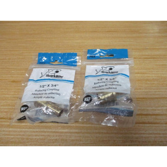 Sharkbite UC058LFA Reducing Coupling 12" x 34" (Pack of 2) - New No Box