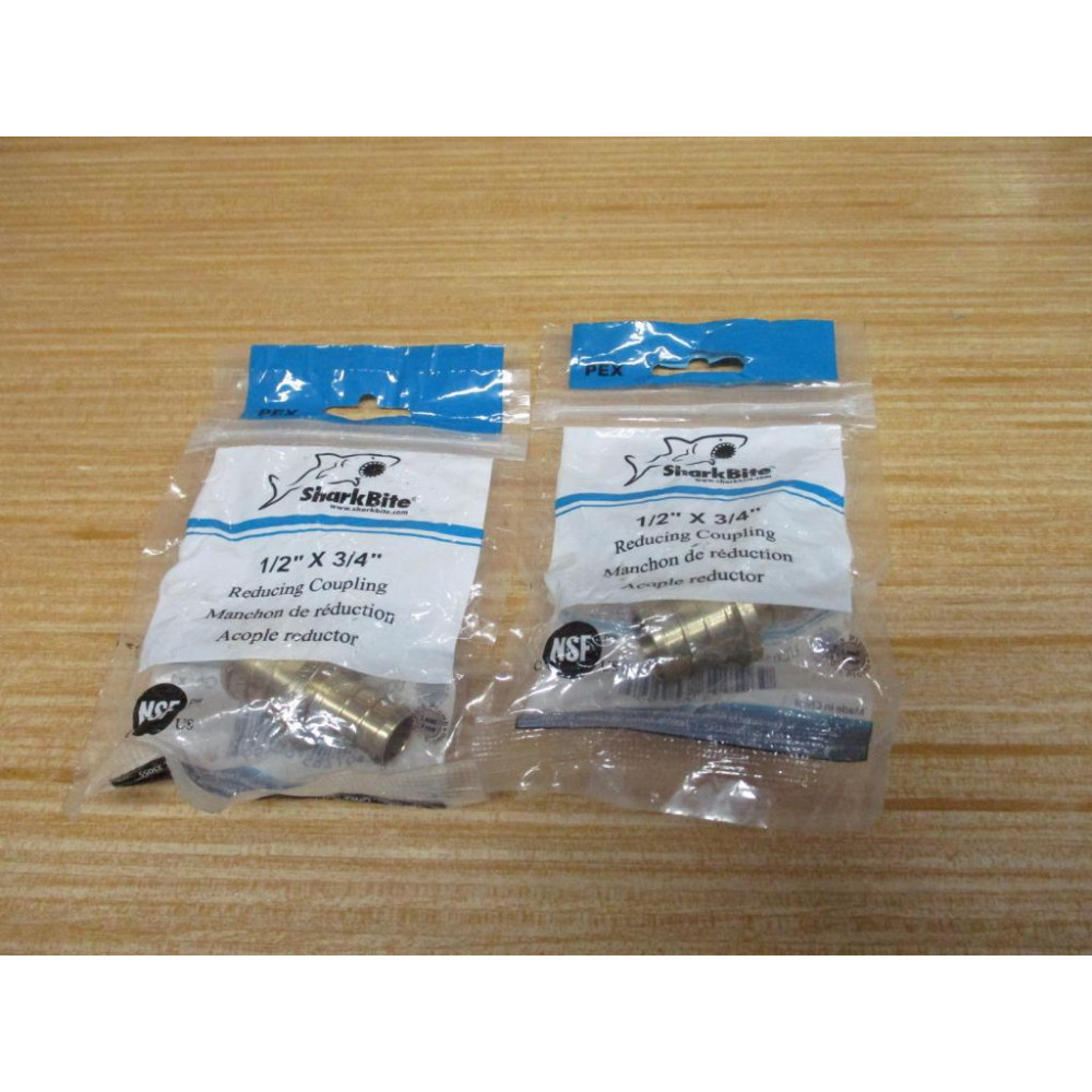 Sharkbite UC058LFA Reducing Coupling 12" x 34" (Pack of 2) - New No Box