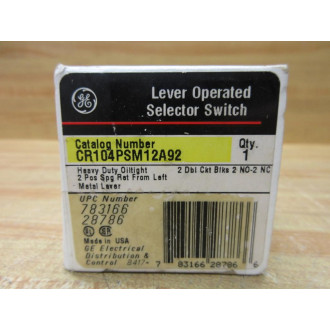 General Electric CR104PSM12A92 GE Selector Switch