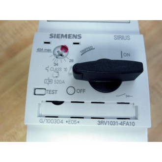 Siemens 3RV1031-4FA10 Sirius Circuit Breaker 3RV10314FA10 - New No Box