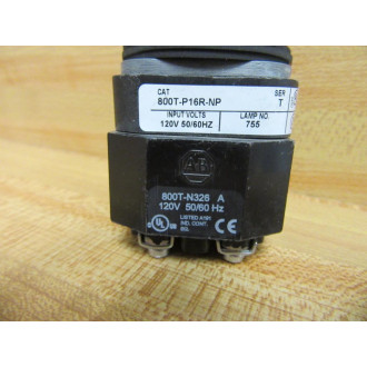 Allen Bradley 800T-P16R-NP Pilot Light - New No Box