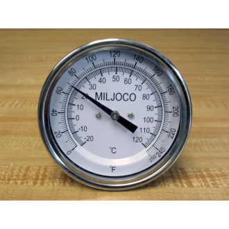 Miljoco B3098A63-2 3" Bi-Metal Thermometer B3098A632