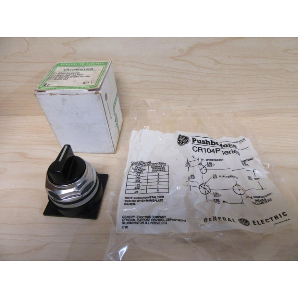 General Electric CR104PSG92B Selector Switch