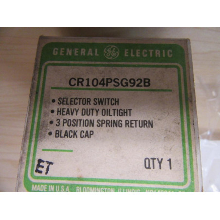 General Electric CR104PSG92B Selector Switch