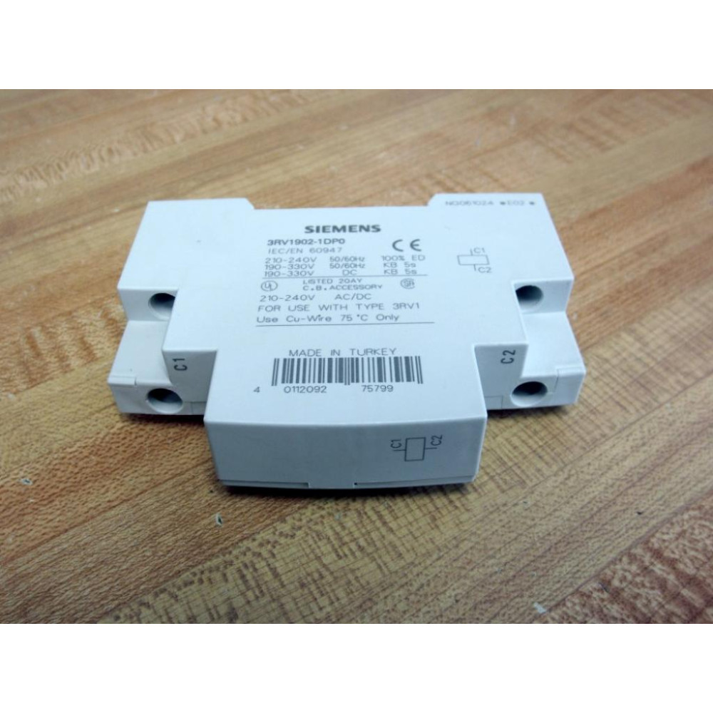 Siemens 3RV1902-1DP0 Shunt Release 3RV19021DP0 - New No Box