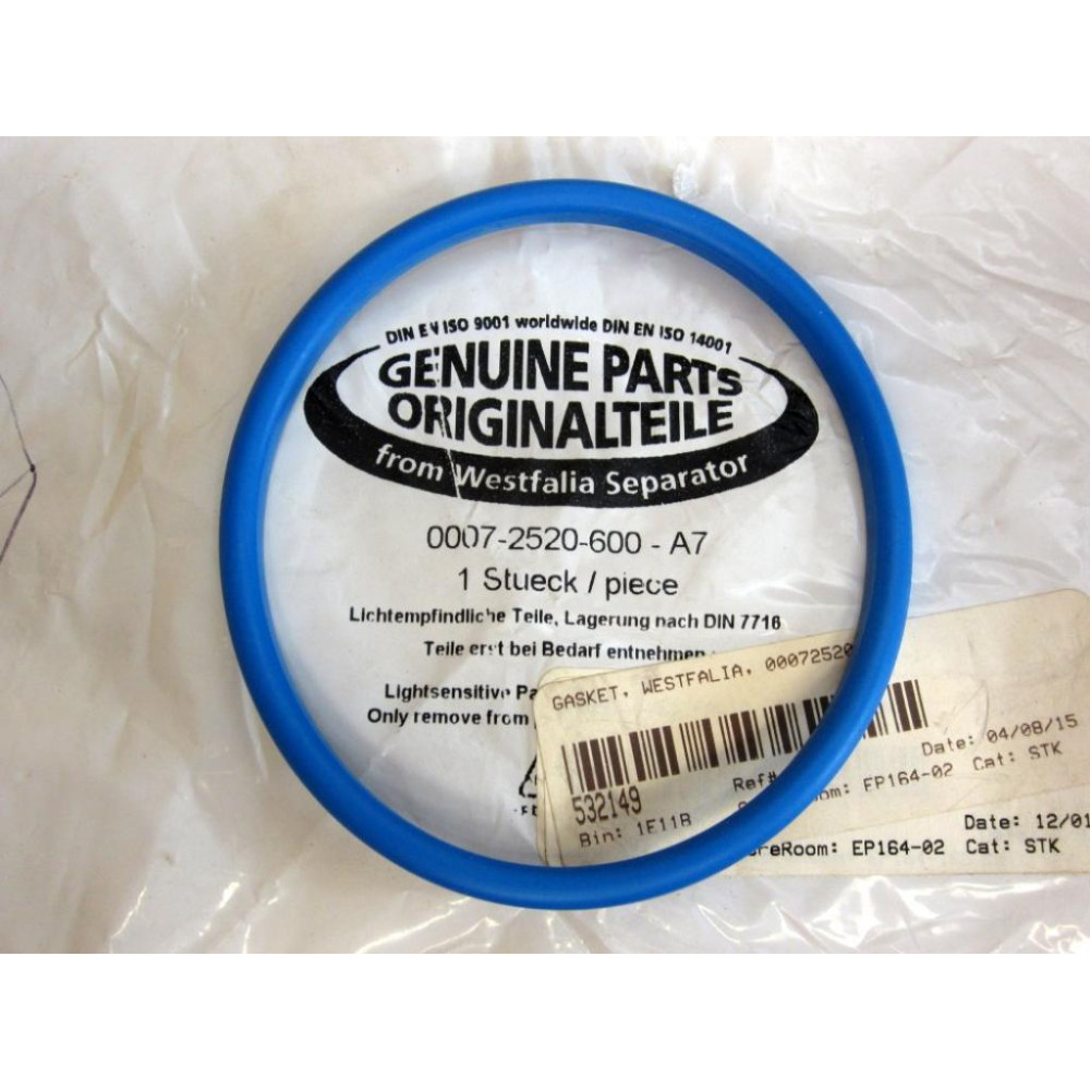 Westfalia 0007-2520-600-A7 O-Ring 00072520600A7