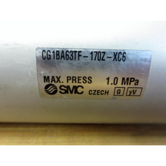 SMC CG1BA63TF-170Z-XC6 Air Cylinder CG1BA63TF170ZXC6 - Used