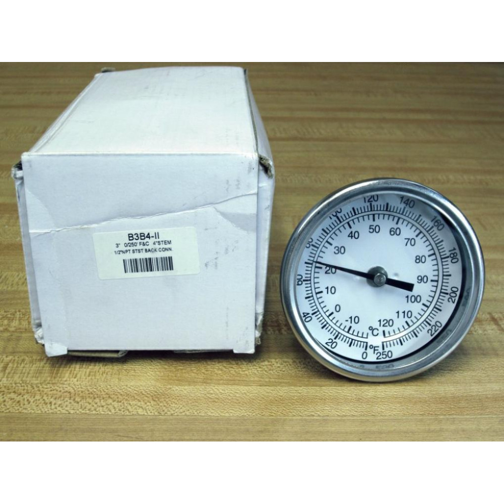 B3B4-II 3" Bimetal Temperature Gauge B3B4II B3B4-II 3" Bimetal Temperature Gauge B3B4II