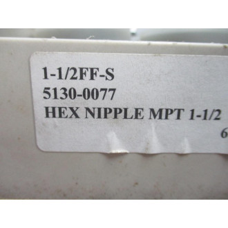 Parker 1-12FF-S Male 1-12" Hex Nipple 112FFS
