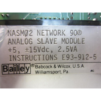 ABB Bailey NASM02 Module 6634744A1 - Used