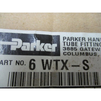 Parker 6WTX-S 37°Flare, Tube x Tube Bulkhead 6WTXS (Pack of 19)