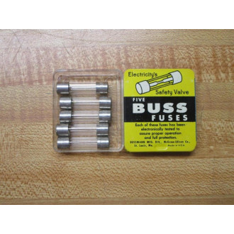 Buss AGX-1 Bussmann Fuse Cross Ref 6F055, 8AG Fine Wire (Pack of 10)