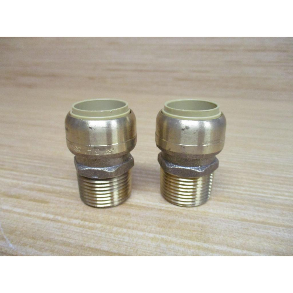 Sharkbite U134LF Push-To-Connect x MNPT Adapter 34" (Pack of 2) - New No Box Sharkbite U134LF Push-To-Connect x MNPT Adapter 34" (Pack of 2) - New No Box