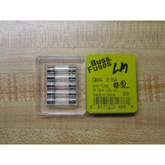 Buss GMA-3.15 Bussmann Fuse Cross Ref 1CJ39 Fine Wire Element (Pack of 10)