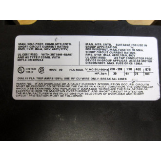 Siemens 3RV1041-4MA10 Circuit Breaker 80-100AMP - New No Box