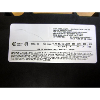 Siemens 3RV1342-4MC10 100A Circuit Breaker 3RV13424MC10 - New No Box