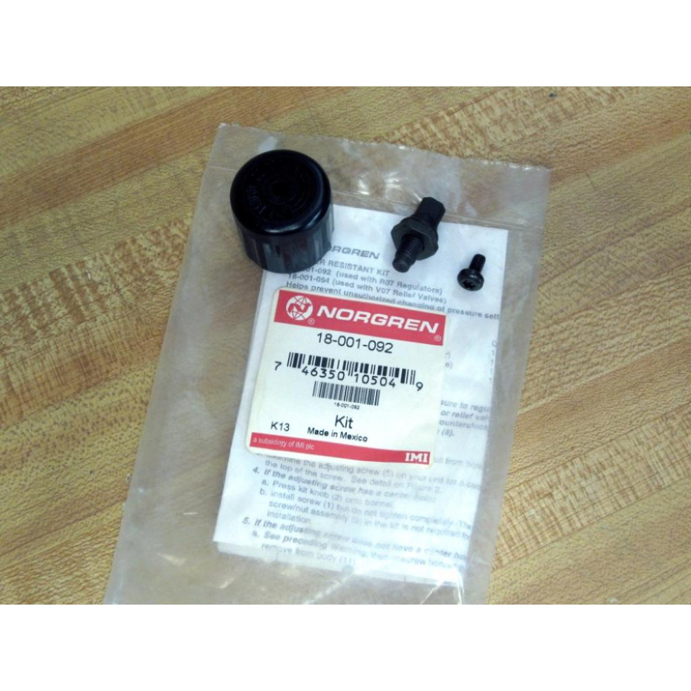 Norgren 18-001-092 Tamper-Resistant Knob Kit 18001092