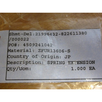 ZFUR13606-S Spring Extension ZFUR13606S - New No Box