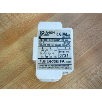 Fuji Electric SZ-A40H Aux.Contact Block SZA40H - New No Box