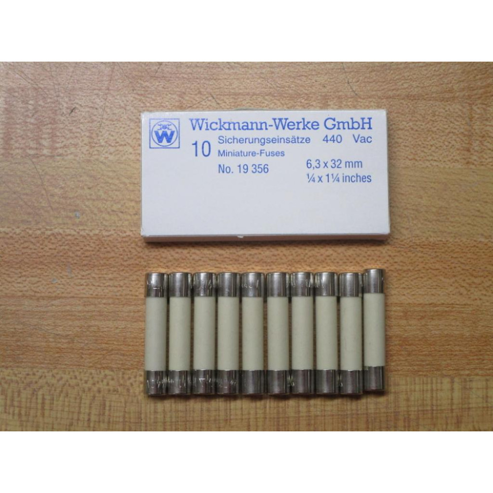 Wickmann-Werke 19356-1A Littelfuse Fuse 19356 White (Pack of 10)