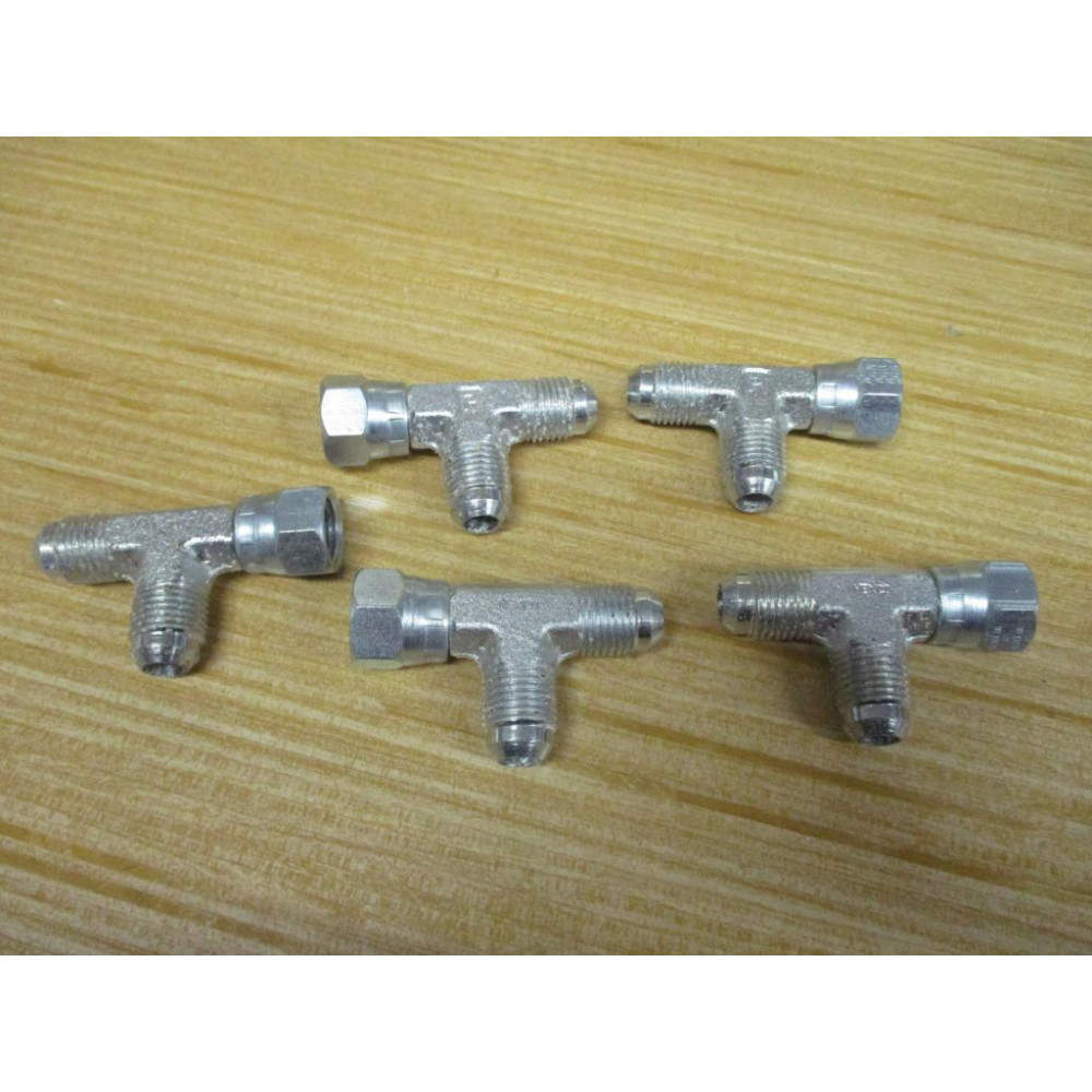 Parker 4R6X-S Triple-Lok 37° Flare Run Tee 4R6XS (Pack of 5) - New No Box