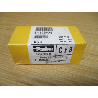 Parker 8-8C3MXS Triple-Lok 37° Flare Elbow 88C3MXS (Pack of 5)