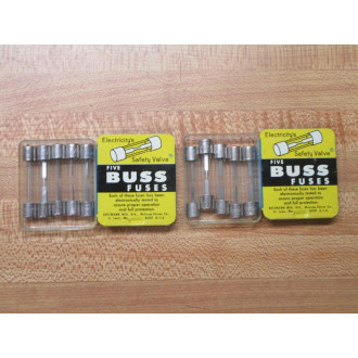 Buss AGC-6 Bussmann Fuse Cross Ref 4XH47, 3AG Metal Strip Element (Pack of 10)
