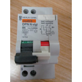 Merlin Gerin 19753 Square D Circuit Breaker Schneider MG19753