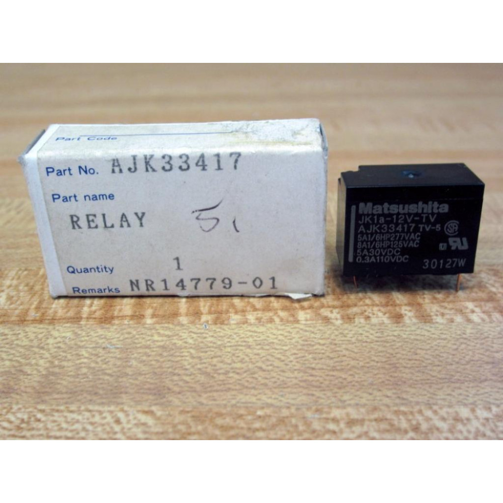 Matsushita AJK33417 Relay JK1a-12V-TV Matsushita AJK33417 Relay JK1a-12V-TV