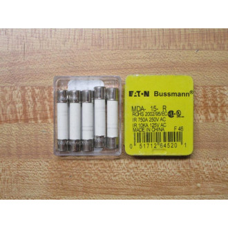 Buss MDA-15-R Bussmann Fuse Cross Ref 1CL96 White (Pack of 5)