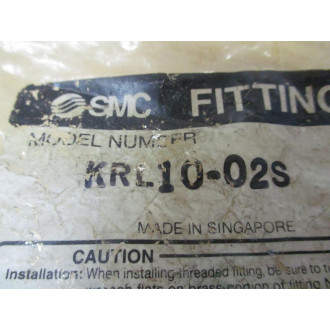 SMC KRL10-02S 90° Elbow Fitting KRL1002S (Pack of 5)