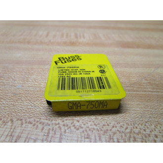 Buss GMA-750MA Bussmann Fuse Cross Ref 6F094 Fine Wire (Pack of 10)