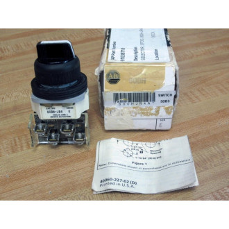 Allen Bradley 800H-JR4A Selector Switch 800HJR4A Ser E