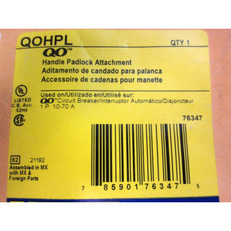 Square D QOHPL Handle Padlock Attachment