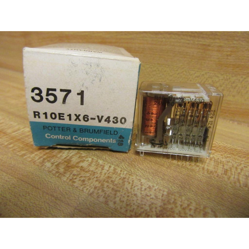 Potter & Brumfield R10E1X6-V430-24V DC AMF Relay R10E1X6-V430