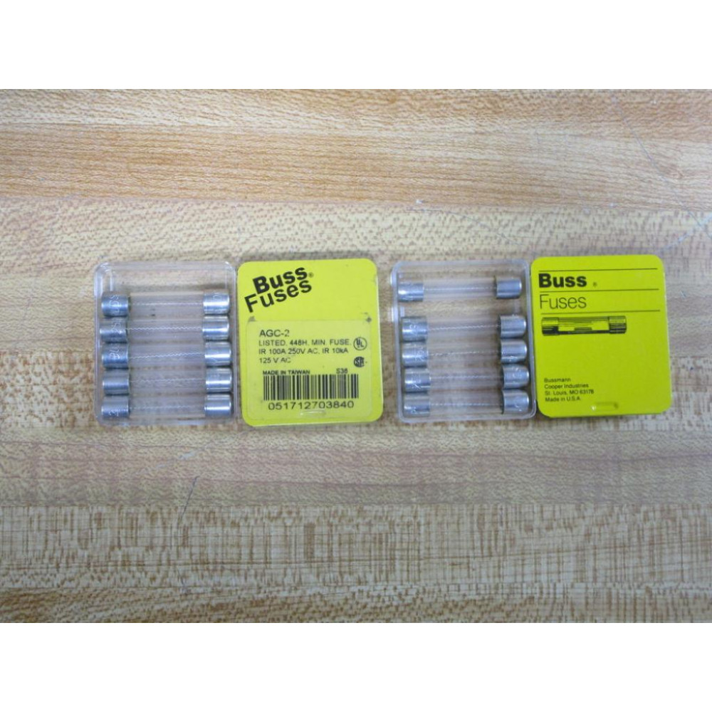 Bussmann AGC-2 Bussmann Fuse Cross Ref 2FCG5 Jagged Wire (Pack of 10)