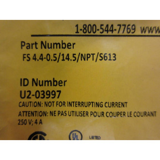 Turck FS4.4-0.514.5NPTS613 Receptacle U2-03997