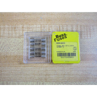 Buss GDB-80MA Bussmann Fuse Cross Ref 4TWN9 (Pack of 5)