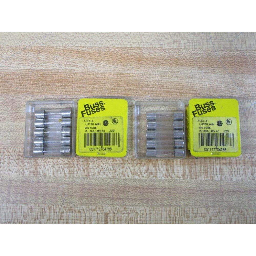 Buss AGX-4 Bussmann Fuse Cross Ref 6F060 Jagged Wire Element (Pack of 10)