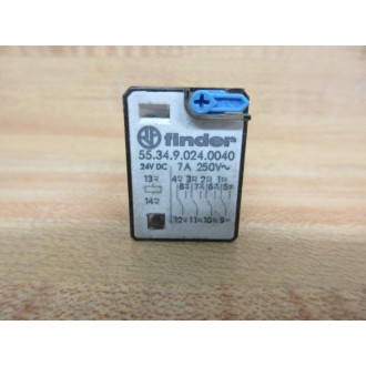 Finder 55.34.9.024.0040-24V DC Relay 55.34.9.024.0040-24VDC - Used