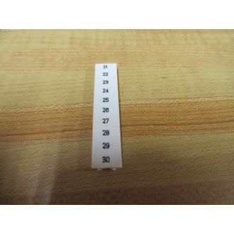 Eaton XBMZB5V21 Terminal Marker Tags XBMZB5V21 (Pack of 10)