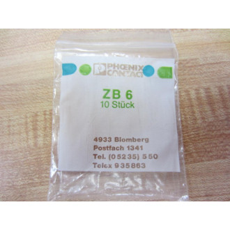 Phoenix Contact ZB-6 Marker ZB6 1051003 (Pack of 10)