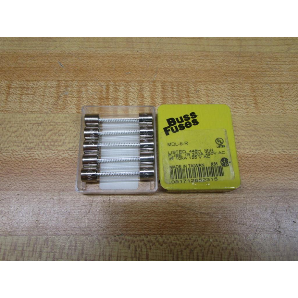 Buss MDL-6-R Bussmann Fuse Cross Ref 6F034 Wirewound Element (Pack of 5)