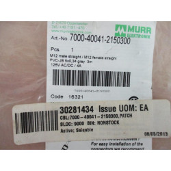 Murr Elektronik 7000-40041-2150300 Connection Cable 7000400412150300