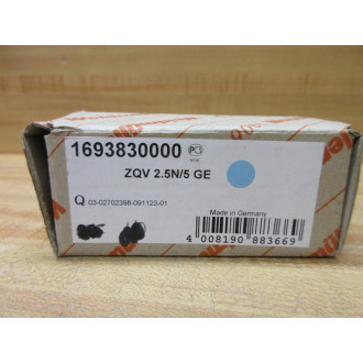Weidmuller 1693830000 Terminal Block ZQV 2.5N5 GE (Pack of 20)