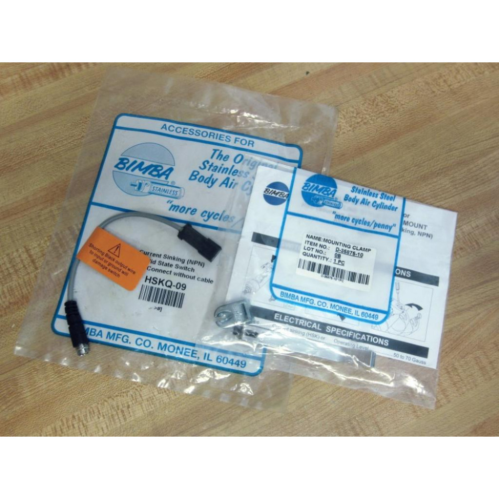Bimba HSKQ-09 Reed Switch WD-35875-10 Mounting Clamp Bimba HSKQ-09 Reed Switch WD-35875-10 Mounting Clamp