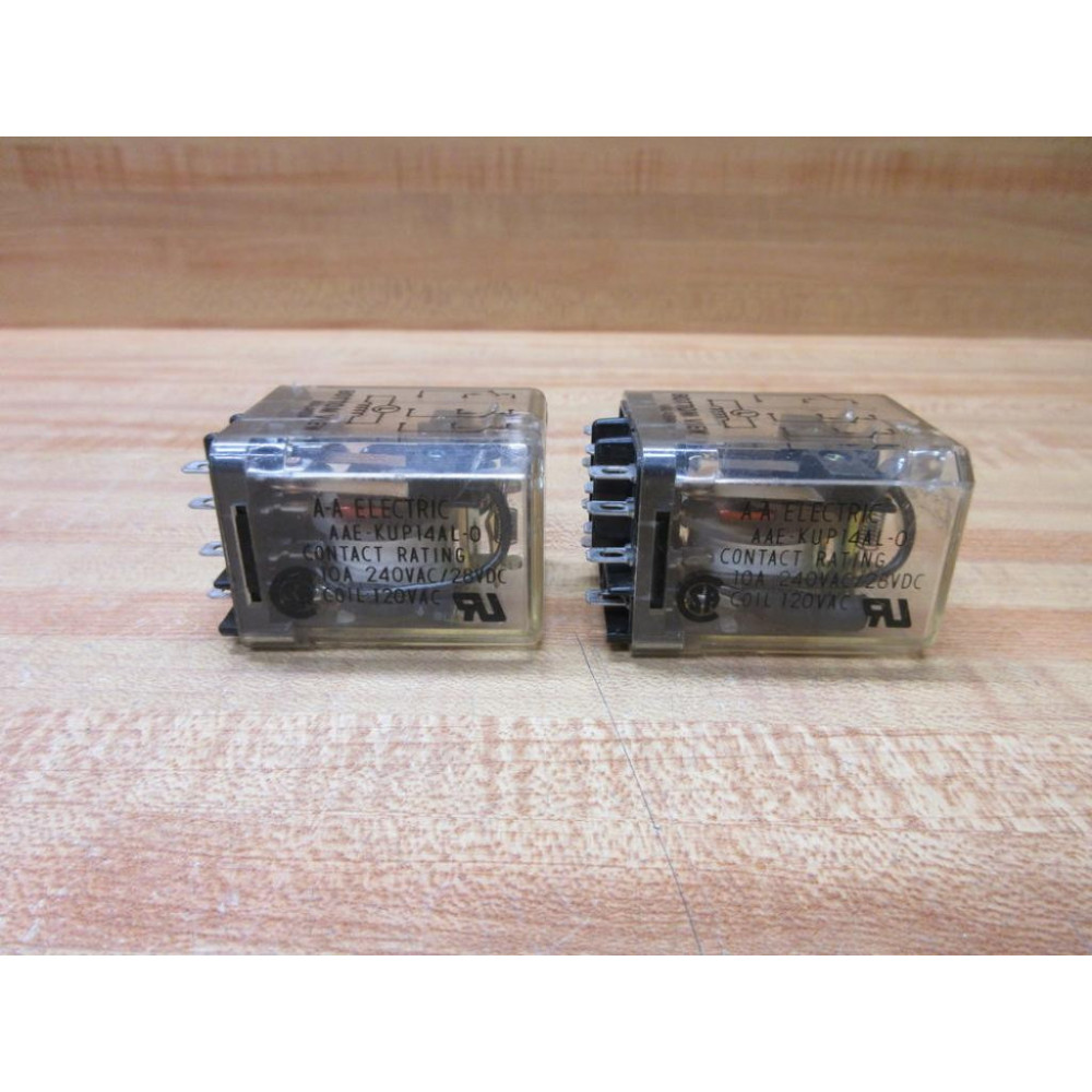 AA Electric AAE-KUP14AL-0 Relay AAEKUP14AL0 (Pack of 2) - Used