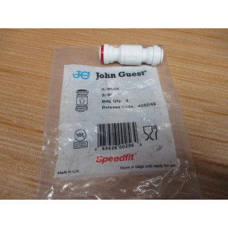 John Guest 38SCV Check Valve 38SCV (Pack of 2)
